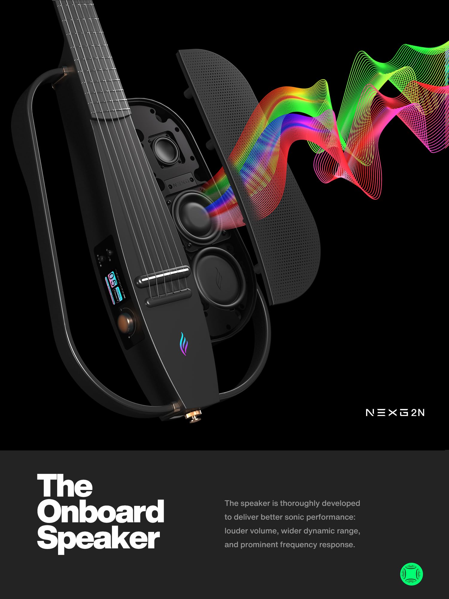 Enya Acoustic-Electric Carbon Fiber Classical Nylon String Travel Guitar NEXG 2N Smart Acustica Electric Guitarra & Magnetic Strap - Image 3